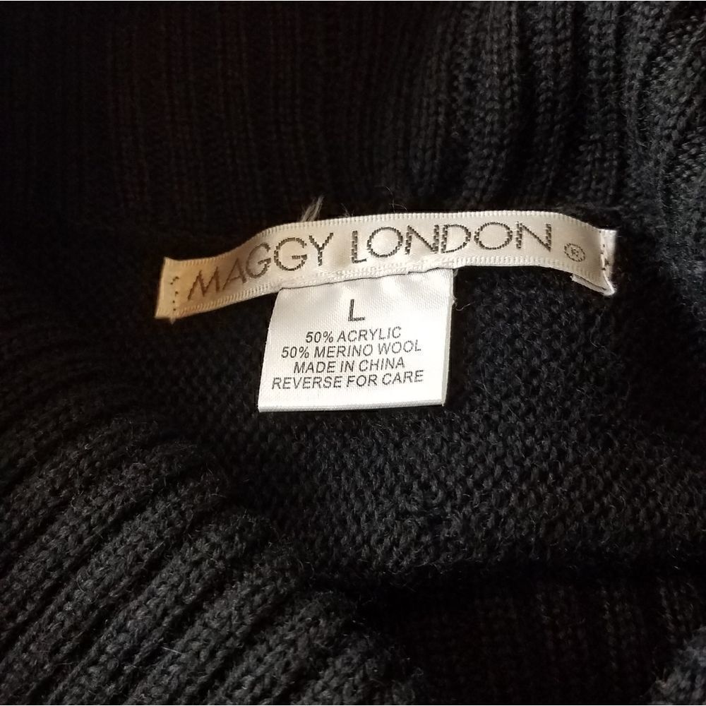 Maggy London Black Turtleneck Sweater Dress - Picture 9 of 10